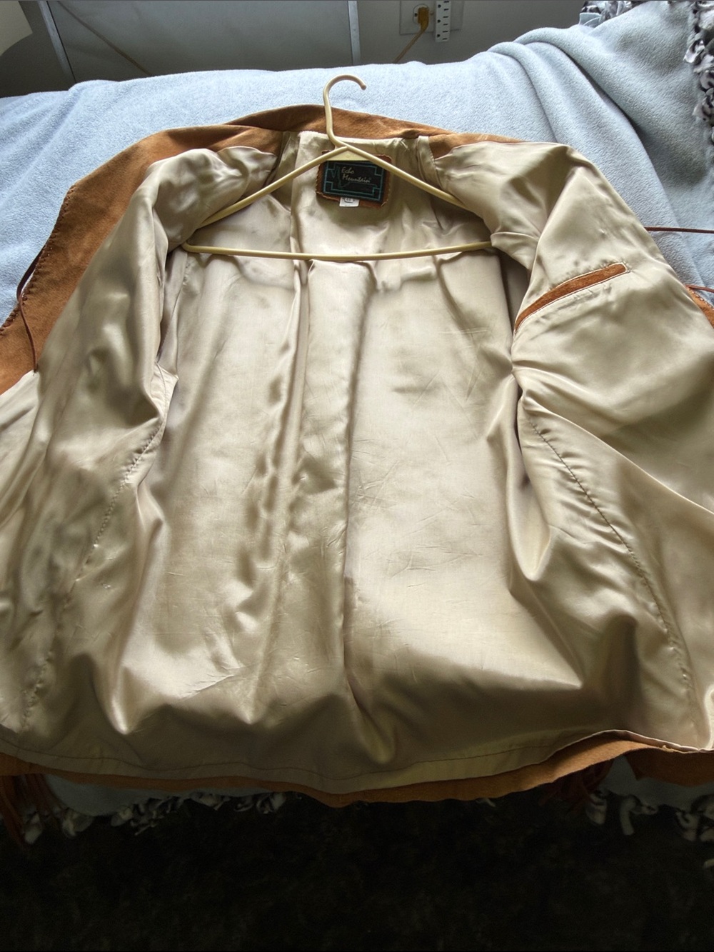Vintage Western Fringe Suede Jacket - Brown - Picture 9 of 13
